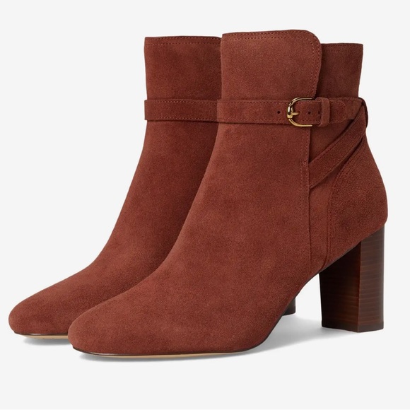 Cole Haan Shoes - NWT Cole Haan brown suede ankle boots with zipper size 9 comes with box